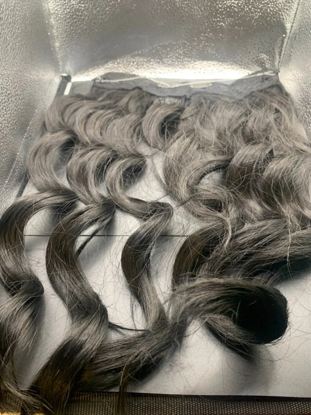 Black Synthetic Clip in Hair Extensions WITH PACKAGE